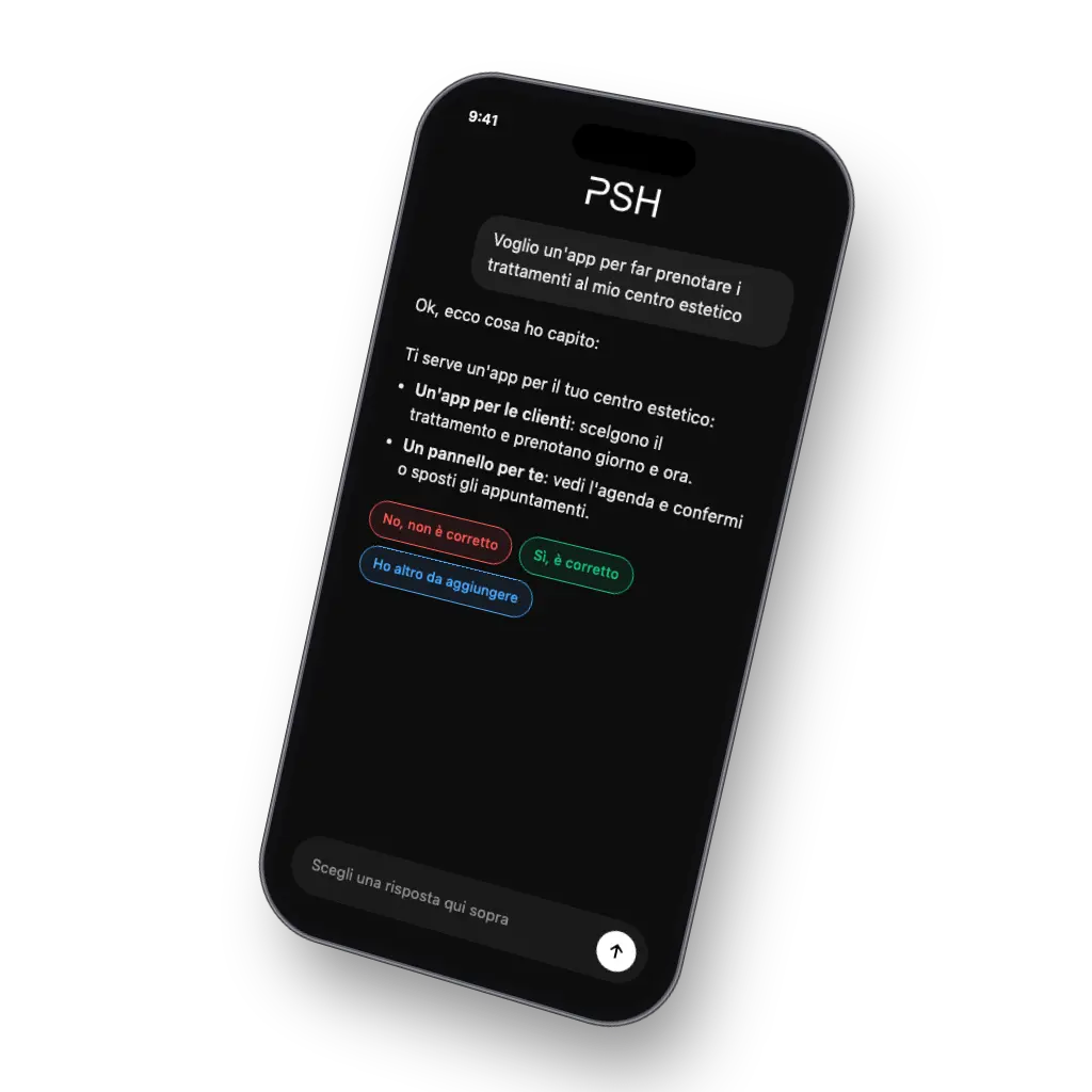 Discovery, il primo contatto con il cliente, su smartphone